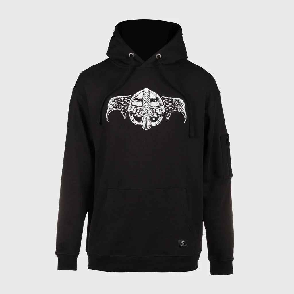 Premium Hoodie, Odin & Ravens, Black - Image 3