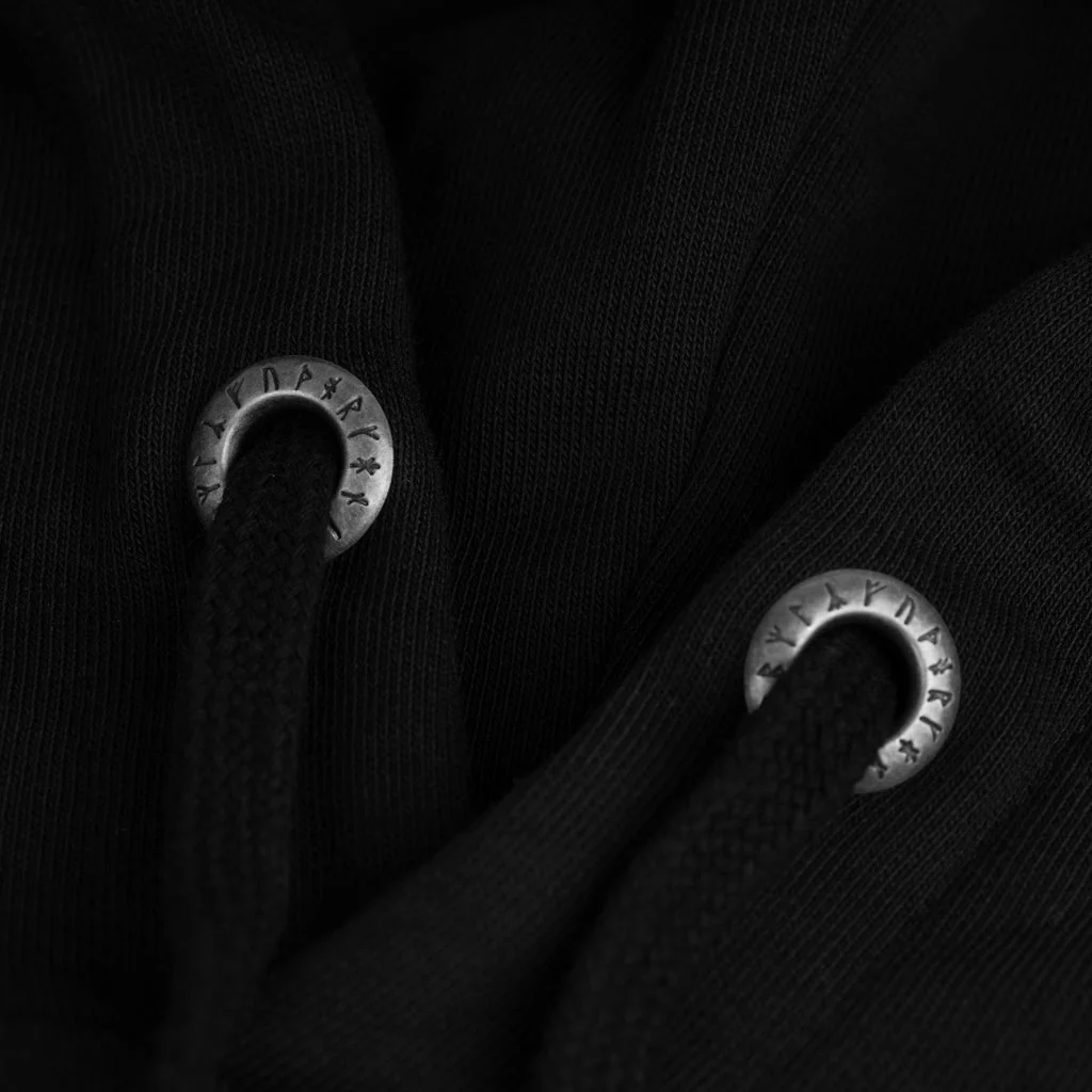 Premium Hoodie, Odin & Ravens, Black - Image 7