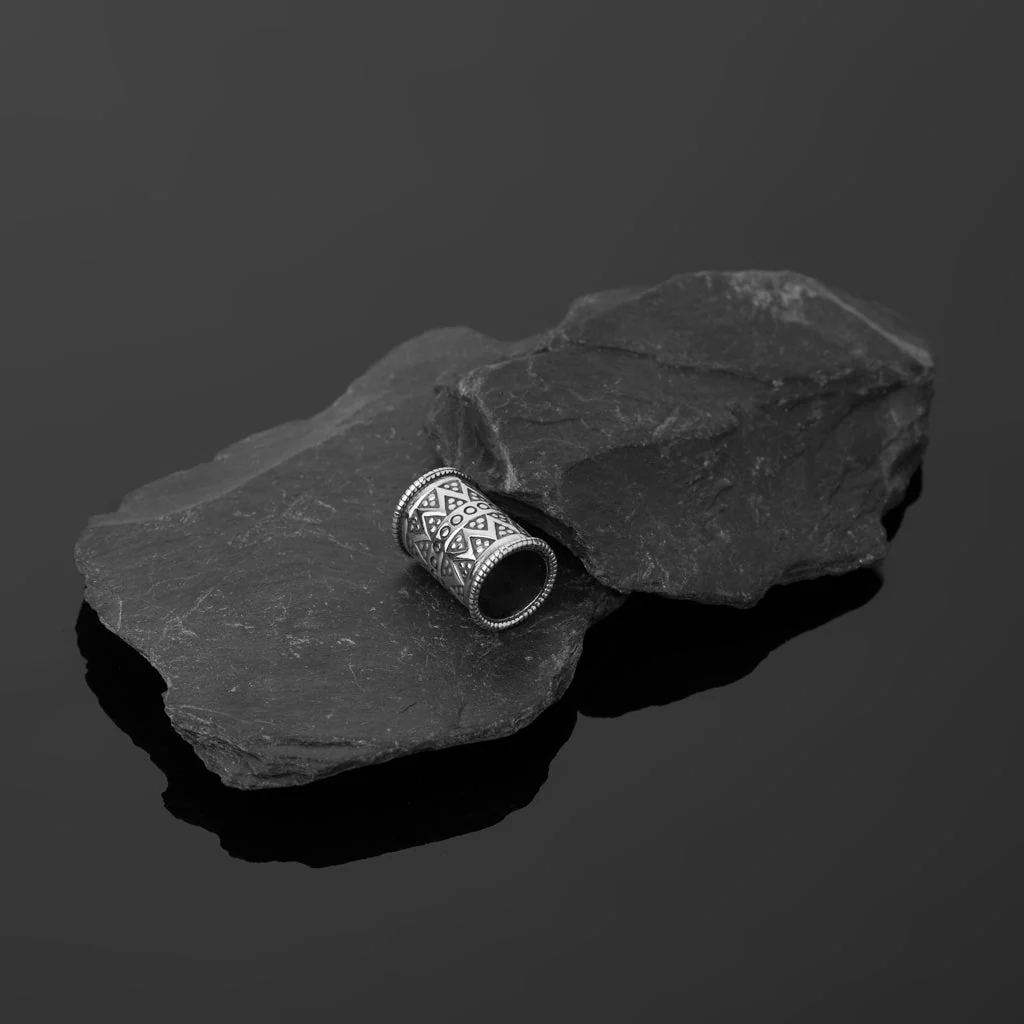 Premium Large Beard Ring, Silver - Image 3