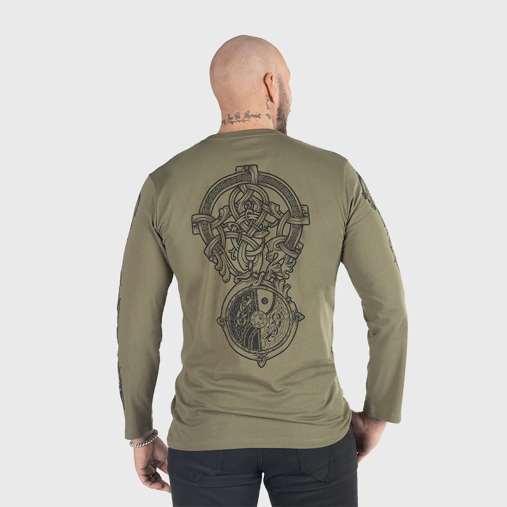 Premium Longsleeve, The Wolf, Green - Image 2