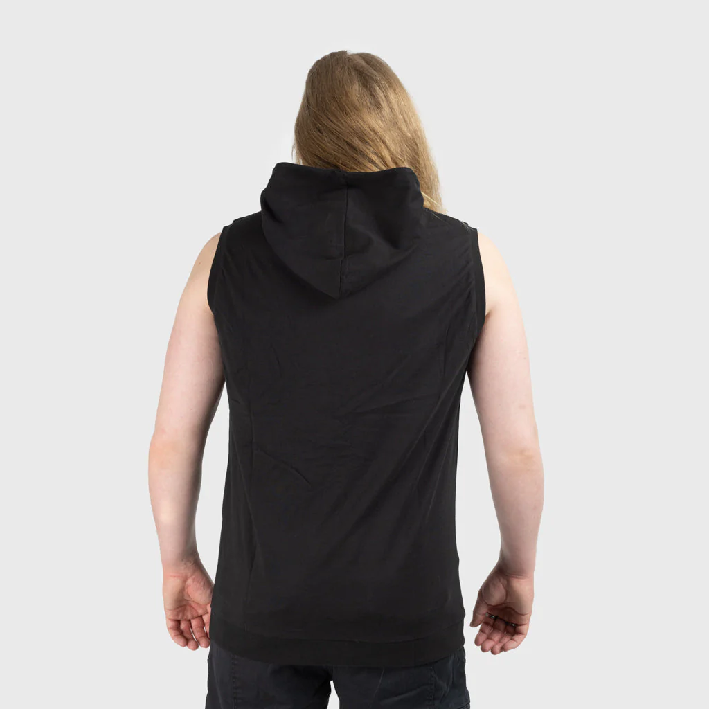 Premium Sleeveless Hoodie, Thor Viki, Black - Image 3