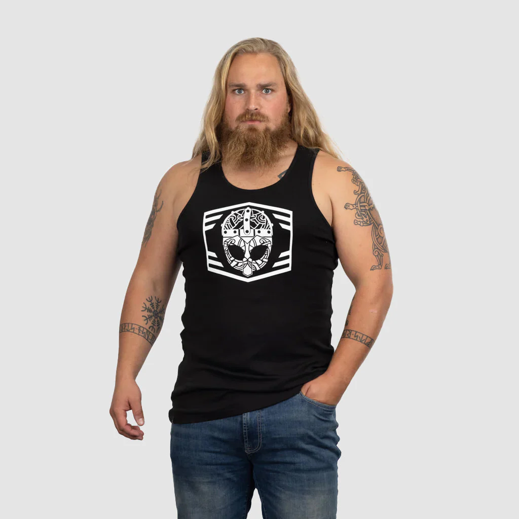 Premium Tank Top, Clan Helmet, Black