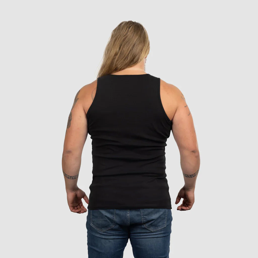 Premium Tank Top, Clan Helmet, Black - Image 2