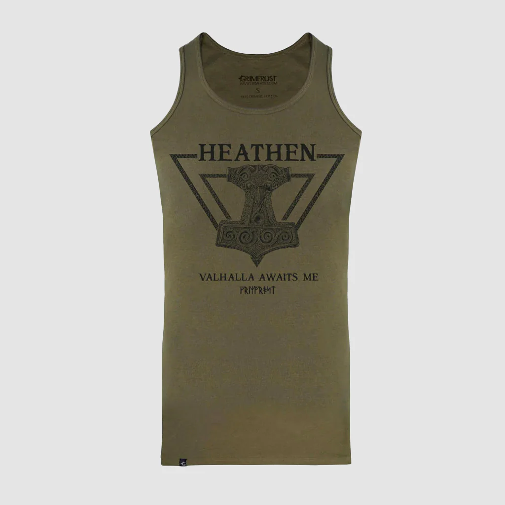 Premium Tank Top, Heathen, Green - Image 2