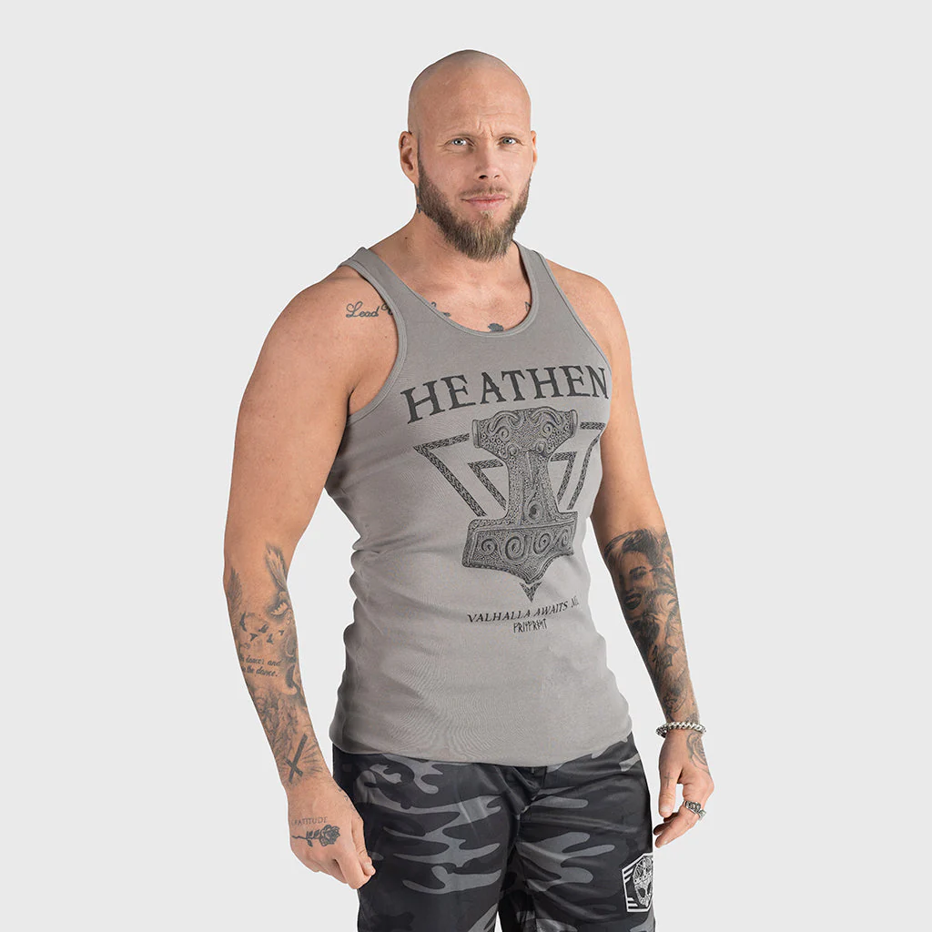 Premium Tank Top, Heathen, Grey