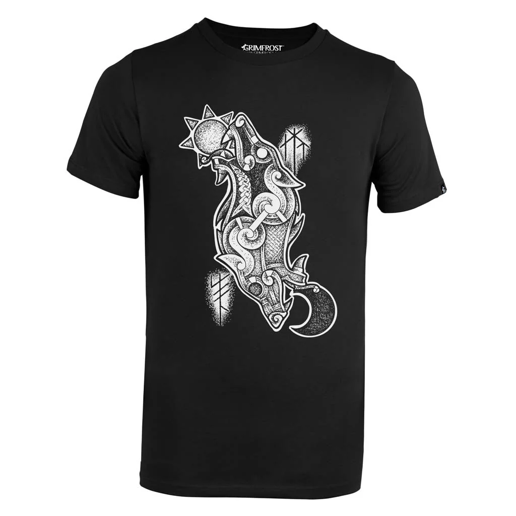 Premium T-shirt, Hati & Skoll, Black - Image 2