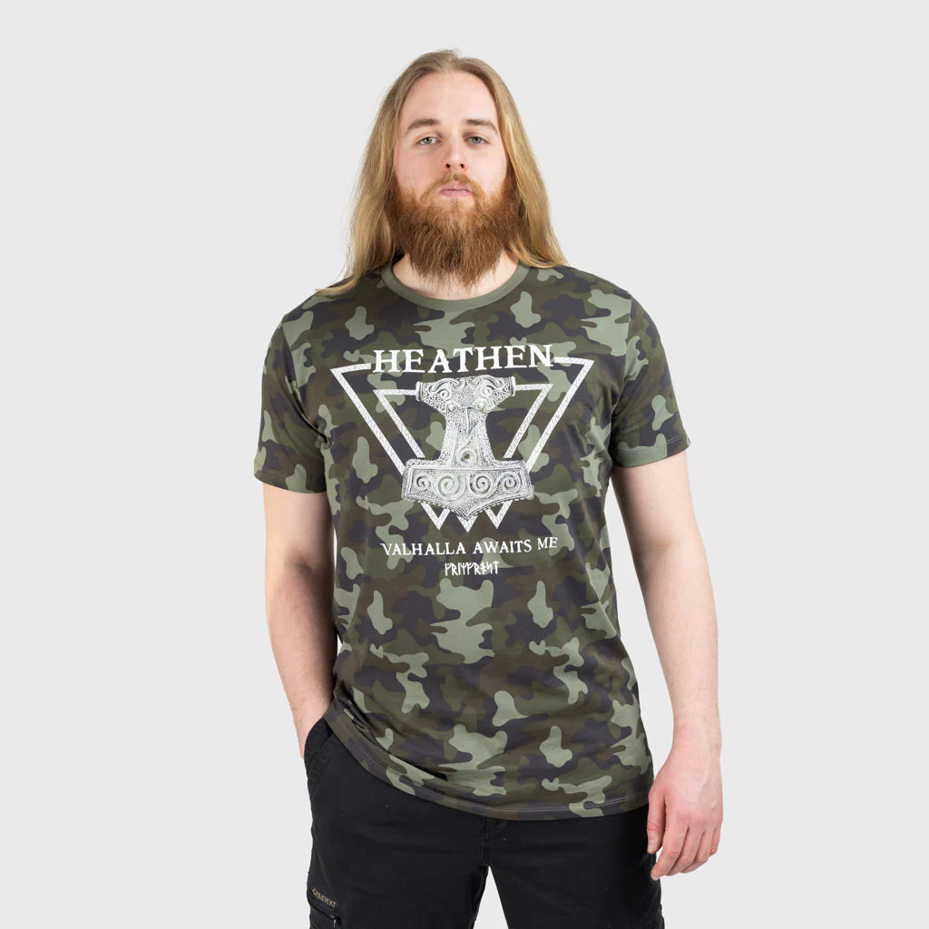 Premium T-shirt, Heathen, Camo