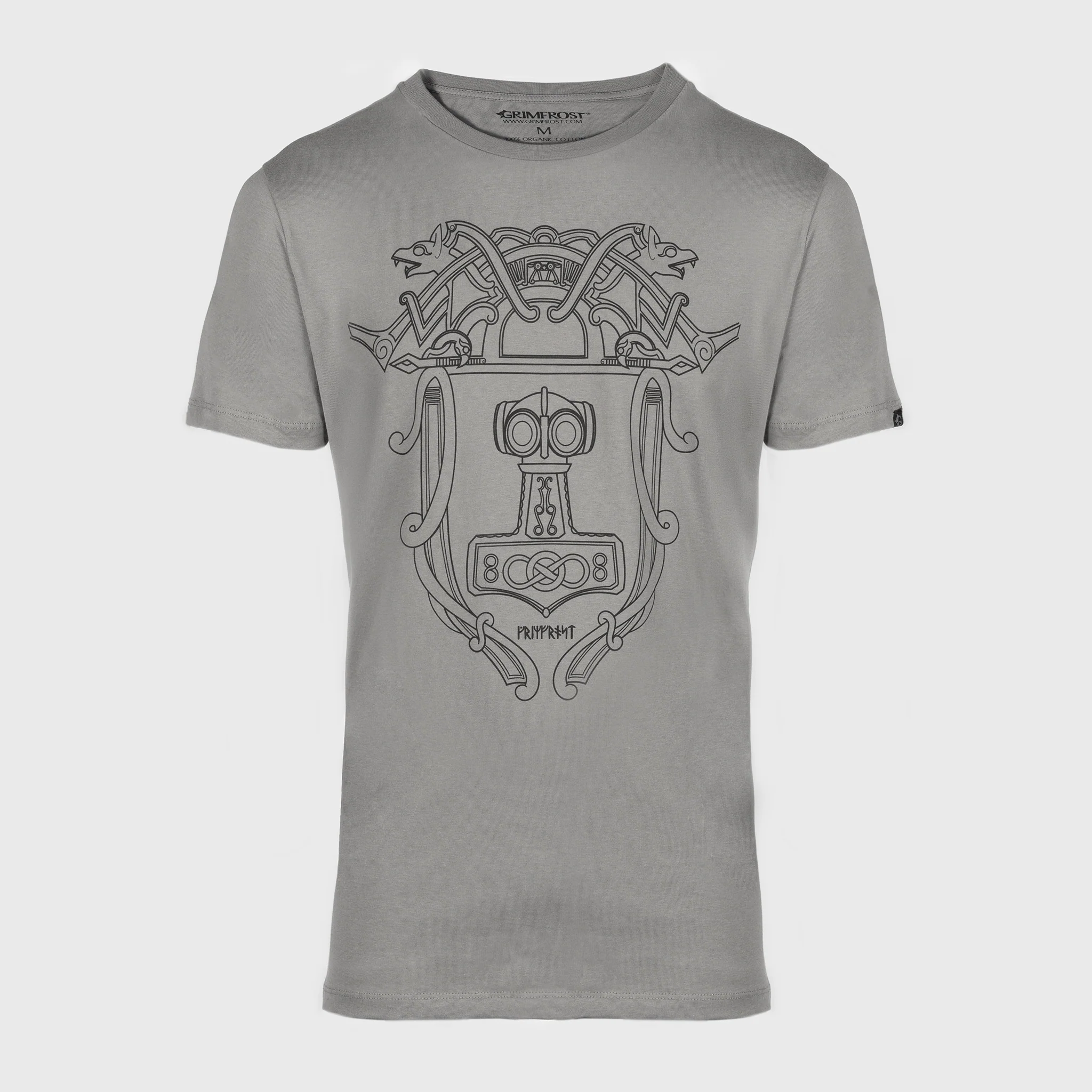 Premium T-shirt, Mjolnir, Grey - Image 5