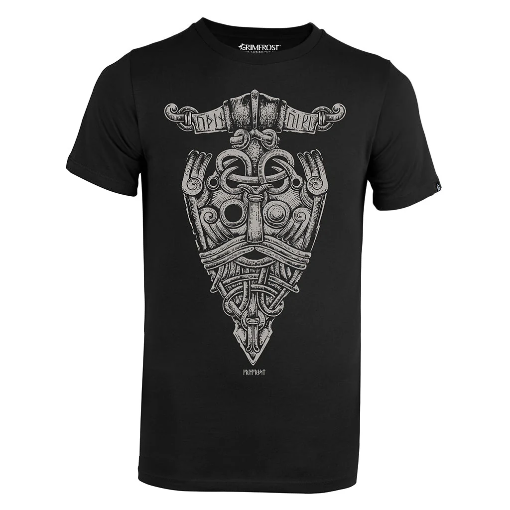 Premium T-shirt, Odin Mask, Black - Image 3