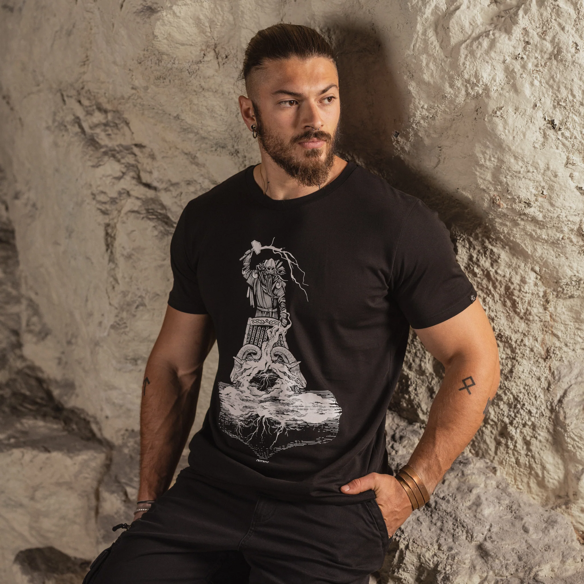 Premium T-shirt, Thor Rides, Black
