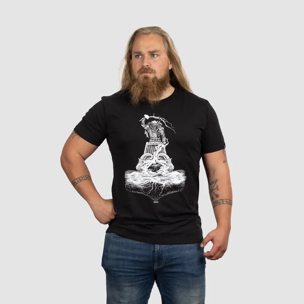 Premium T-shirt, Thor Rides, Black - Image 2