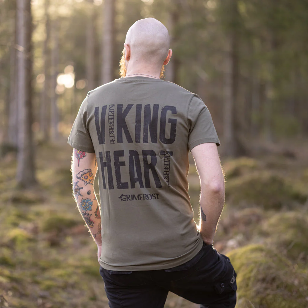 Premium T-shirt, Viking Heart, Green - Image 2