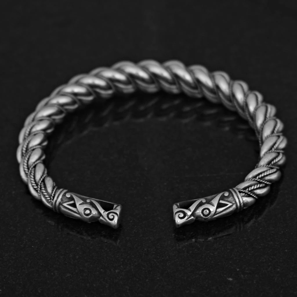 Premium Thick Bryungs Armring, Silver - Image 3