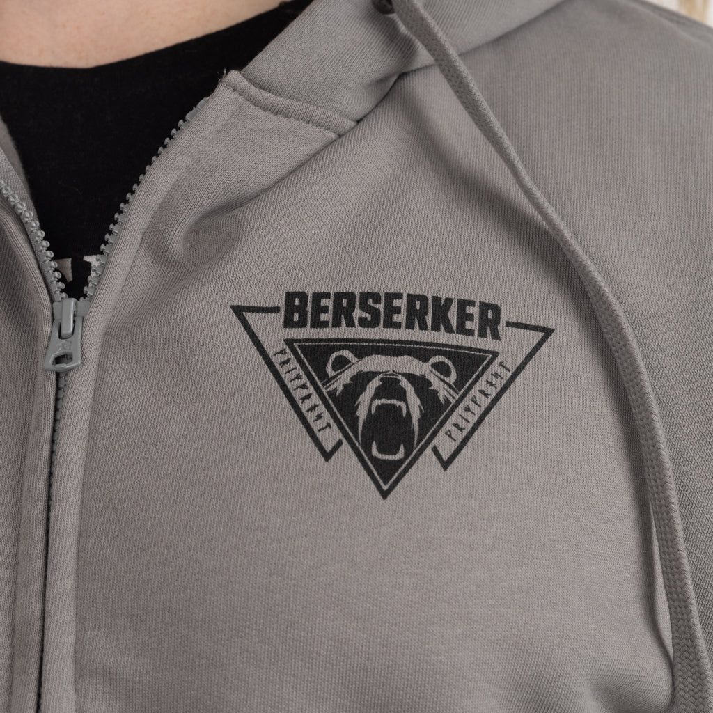 Premium Zip Hoodie, Berserker, Grey - Image 5