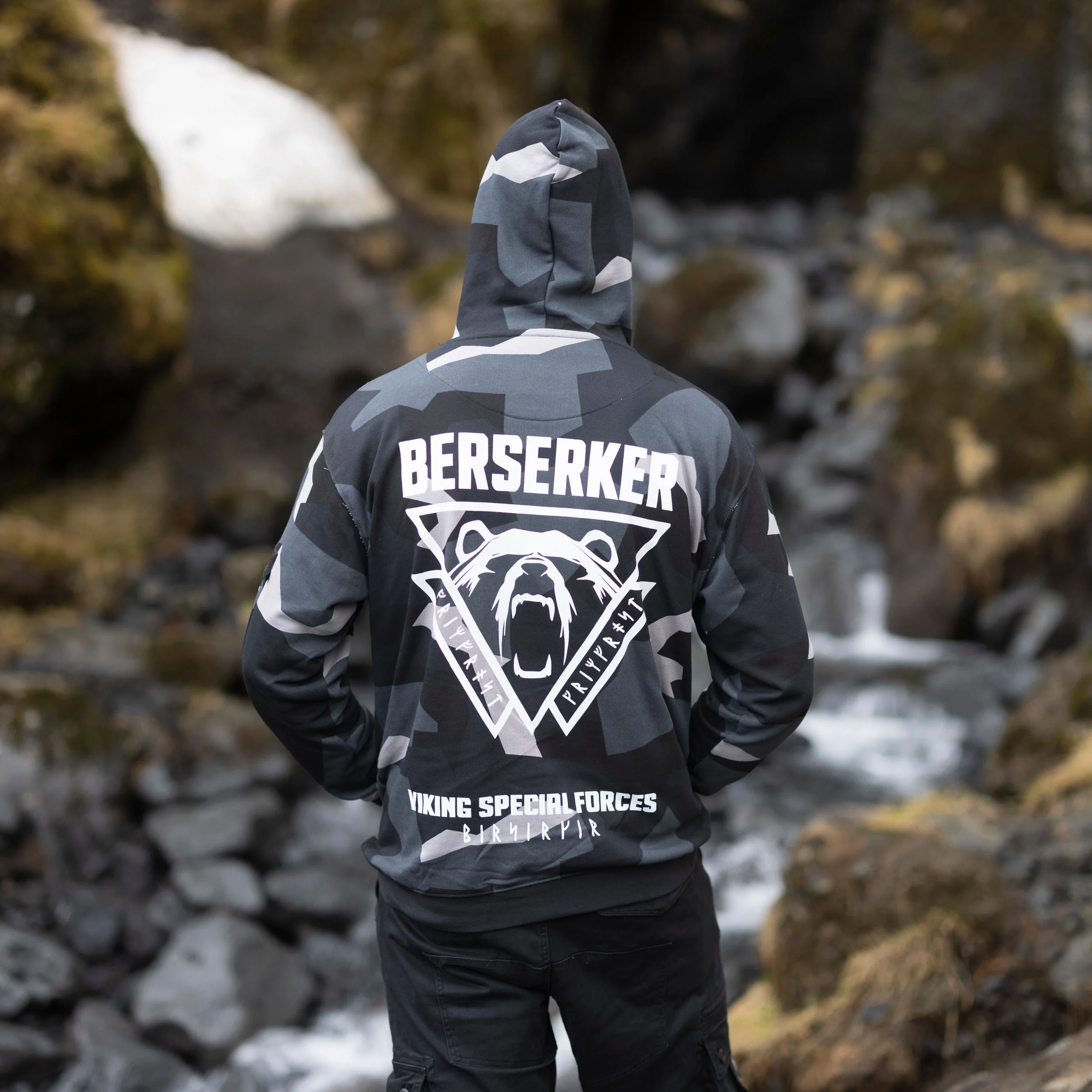 Premium Zip Hoodie, Berserker, M90 Grey Camo