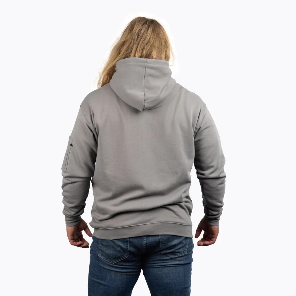 Premium Zip Hoodie, Clan Helmet, Grey - Image 3