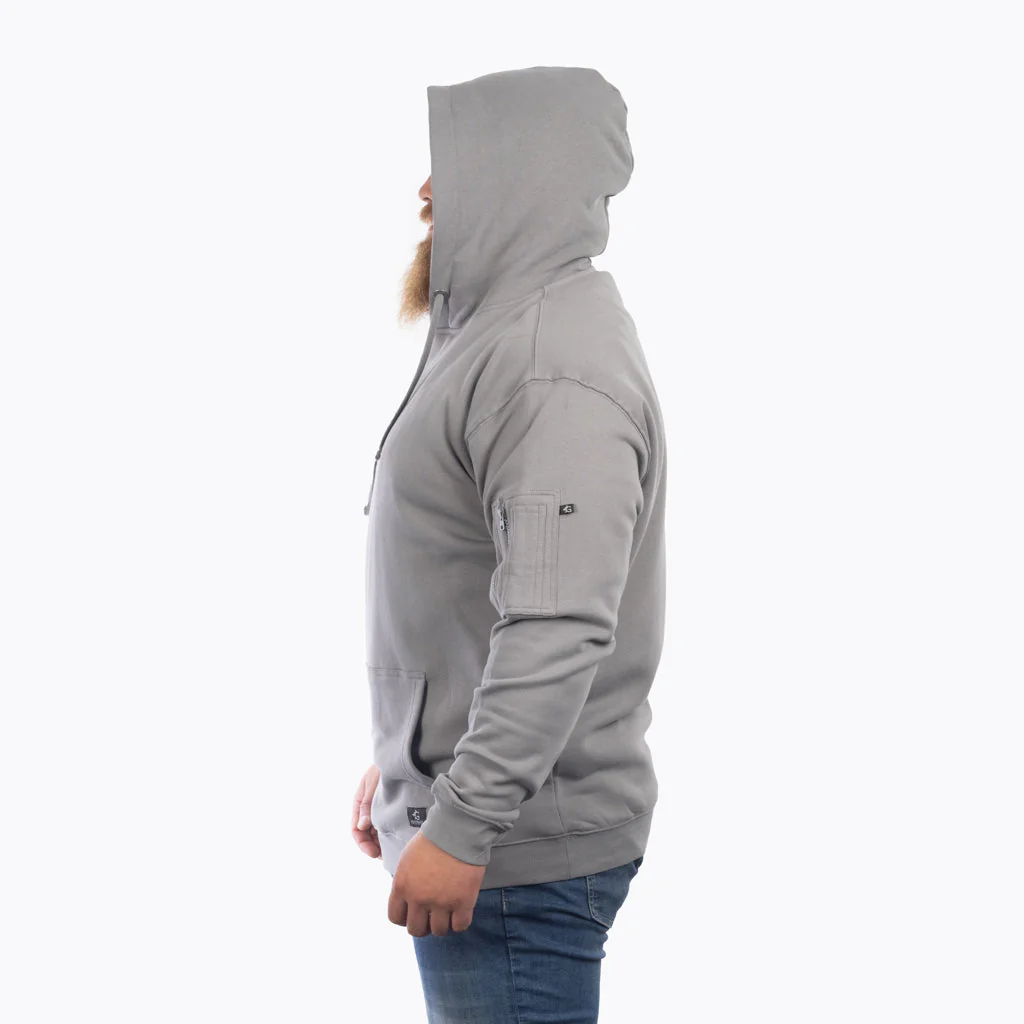 Premium Zip Hoodie, Clan Helmet, Grey - Image 4