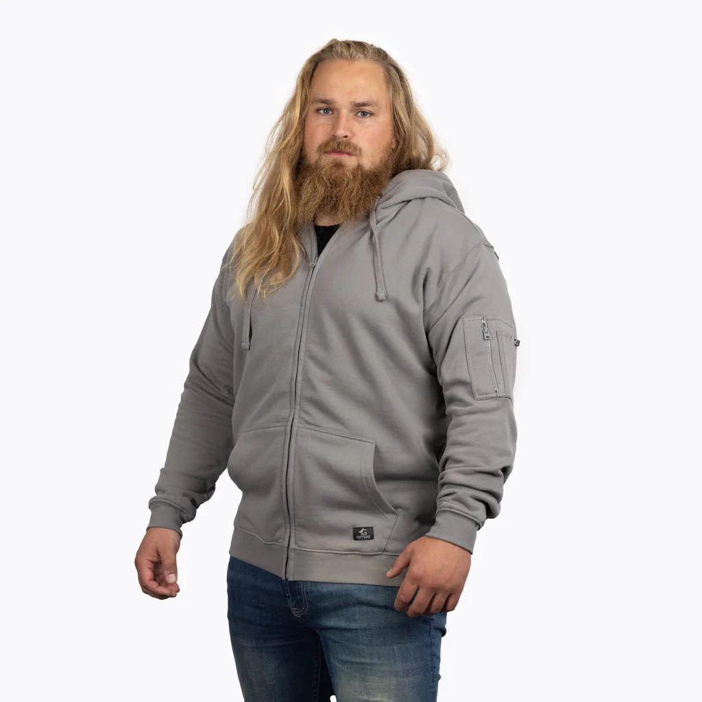Premium Zip Hoodie, Grimfrost, Grey - Image 2