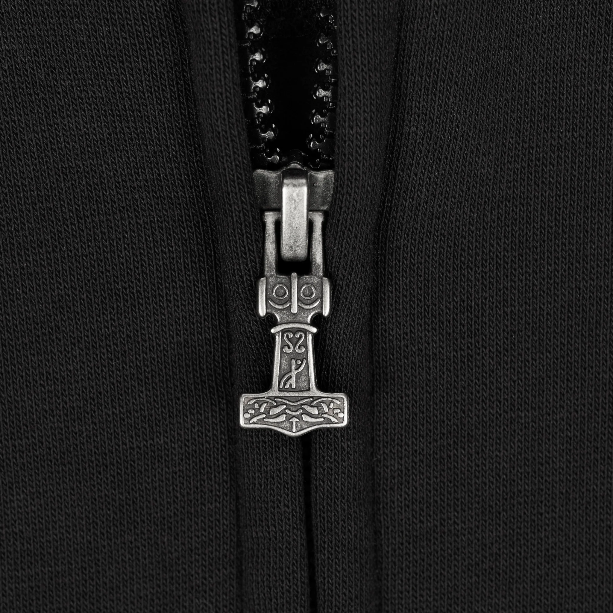 Premium Zip Hoodie, Volund, Black - Image 5