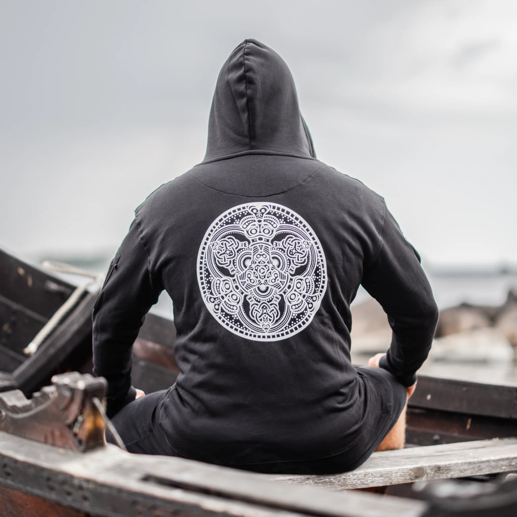 Premium Zip Hoodie, Varby, Black - Image 2