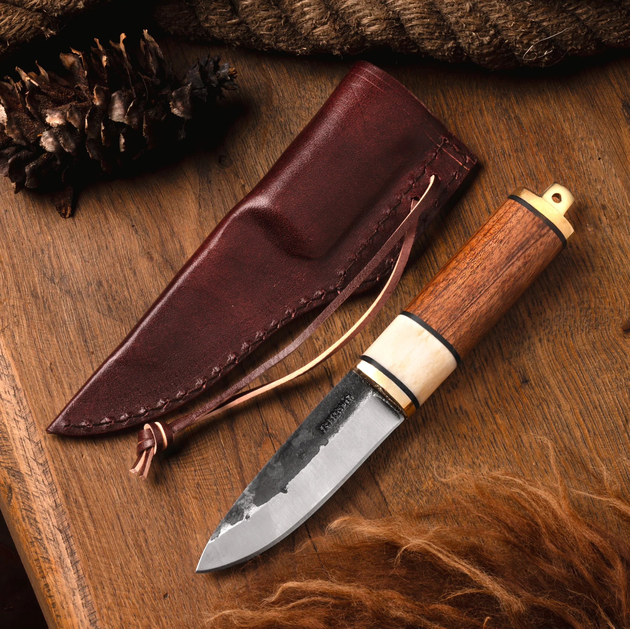 Puukko, Walnut and Bone