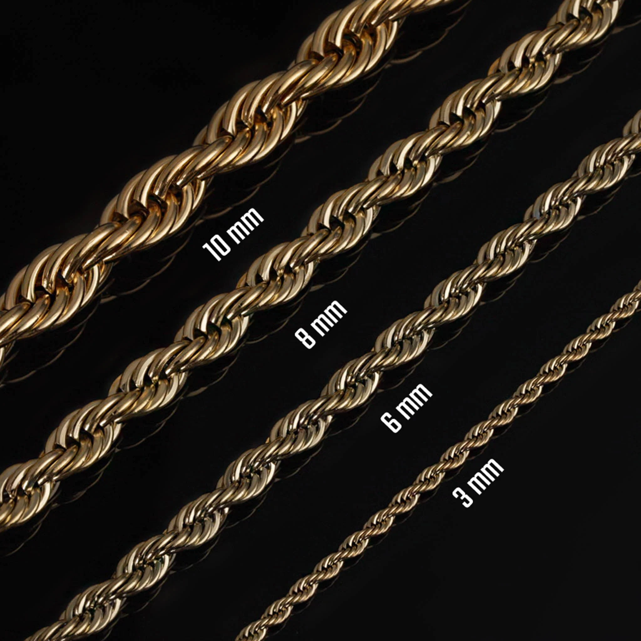 Rope Chain, Gold Plated - Image 4