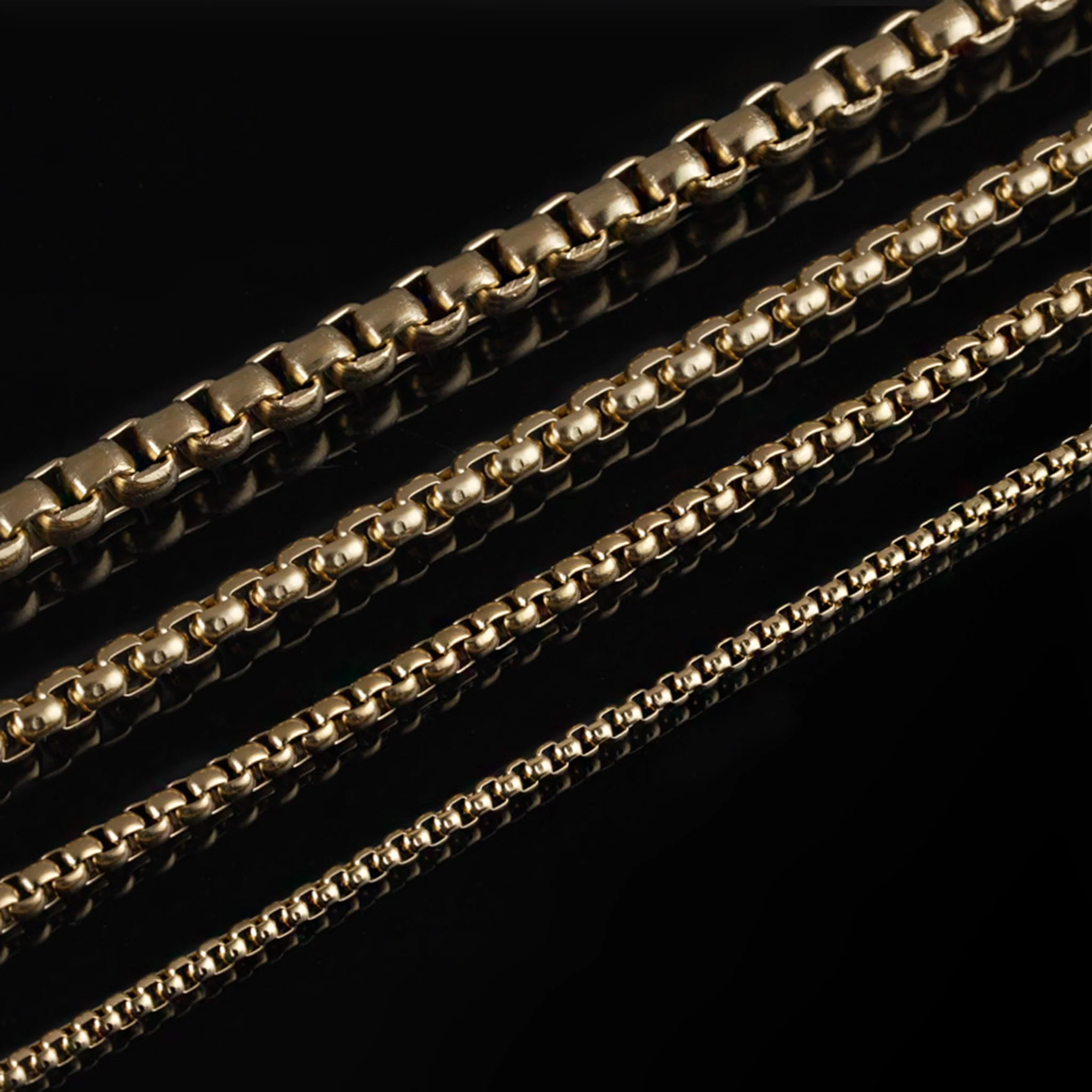 Round Box Chain, Gold Plated - Image 2