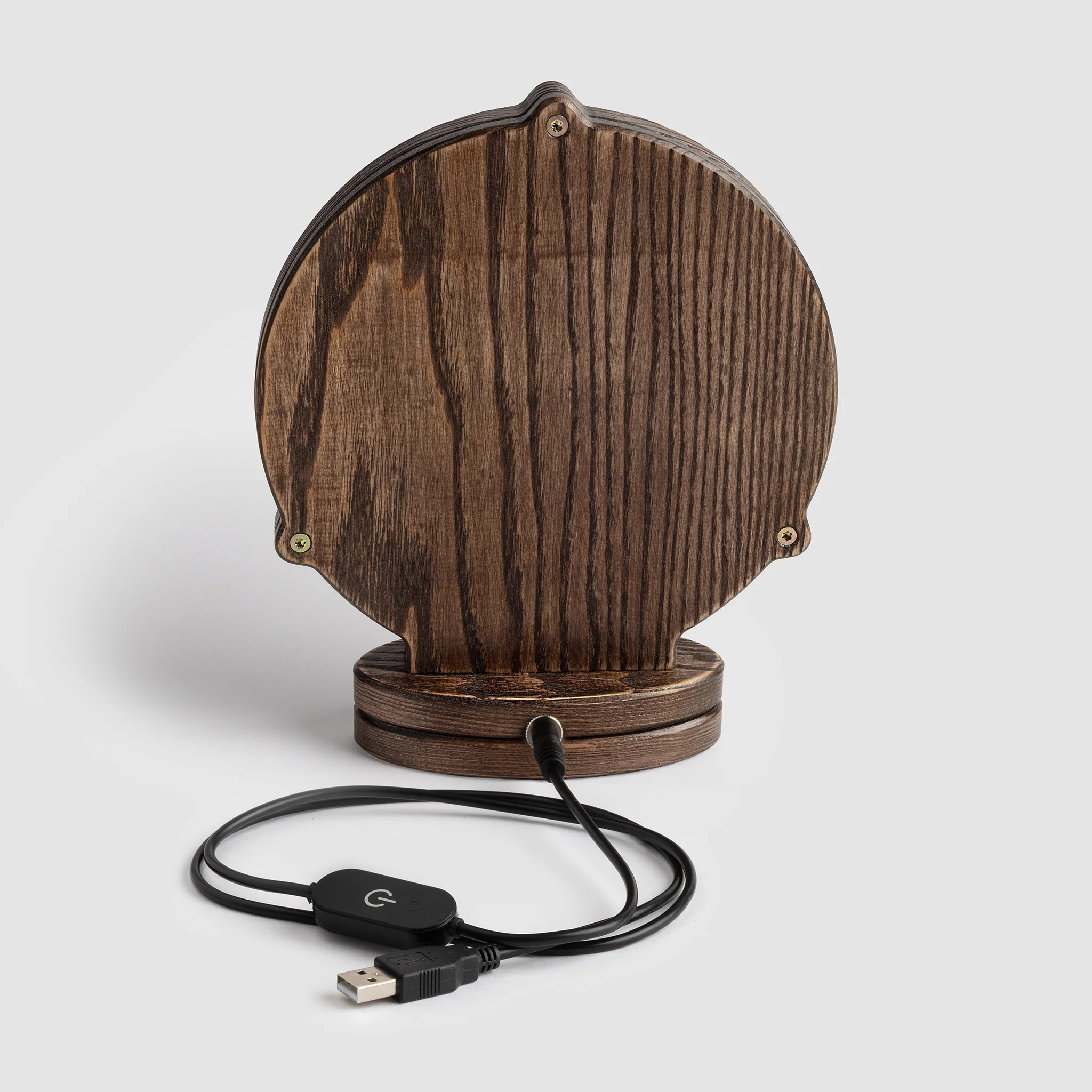 Runic Mjolnir Lamp, Oak - Image 5