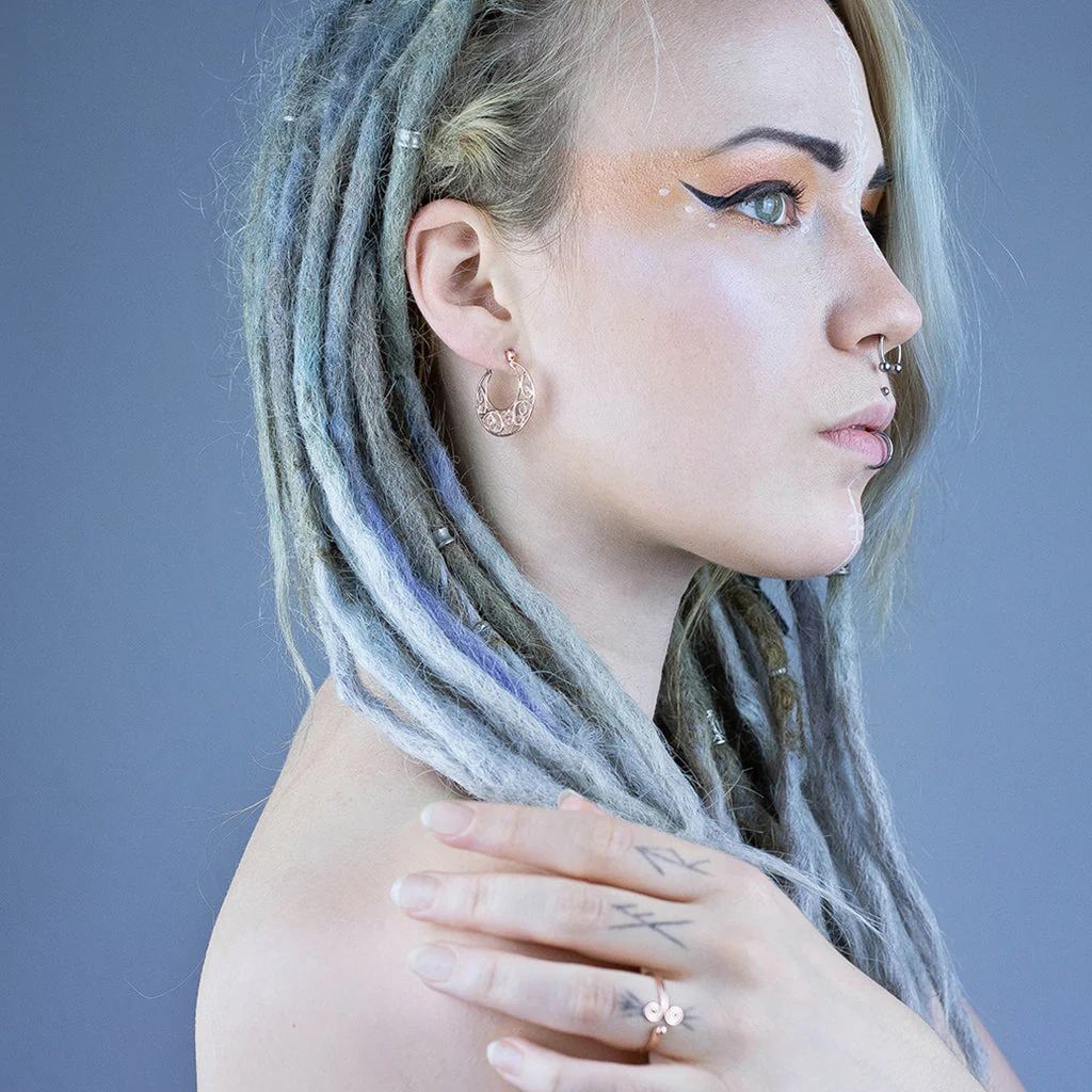 Rus Earrings, Rose Gold - Image 3
