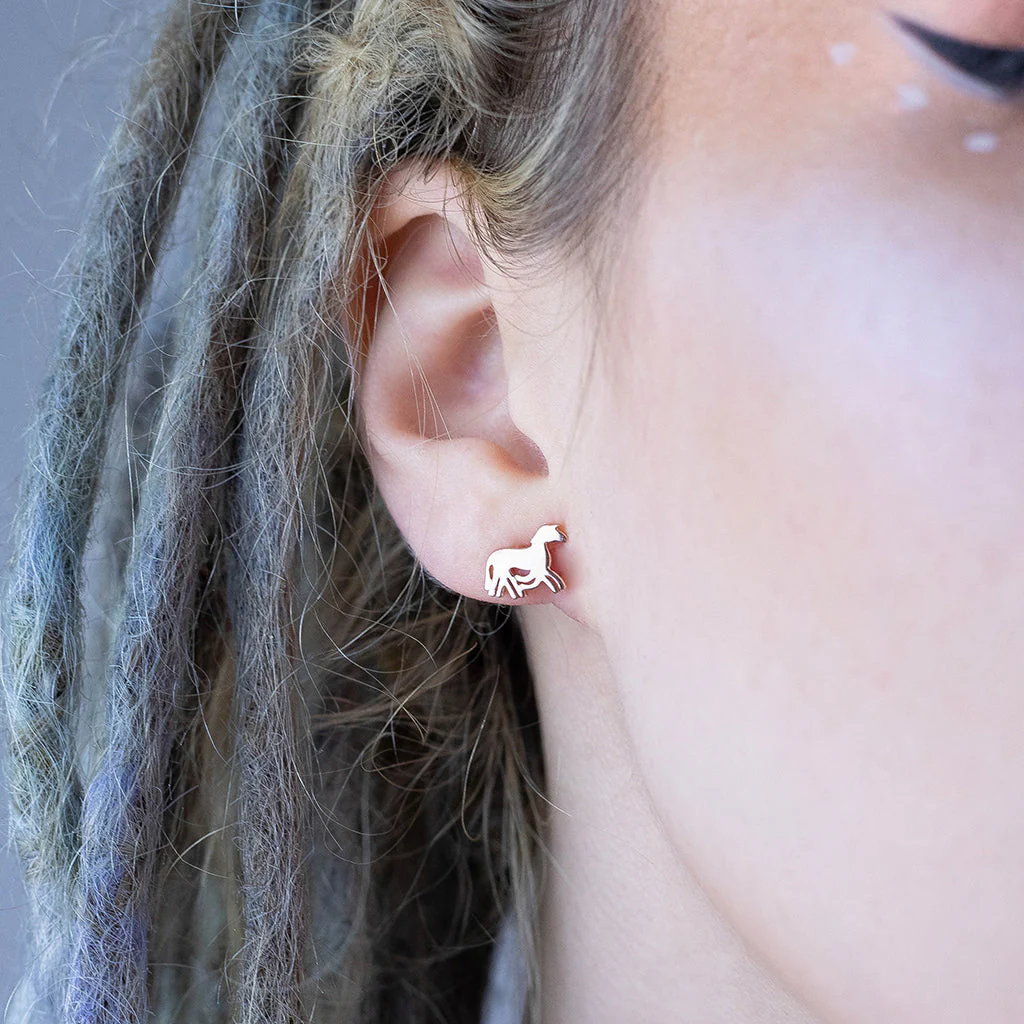 Sleipnir Earrings, Rose Gold - Image 3