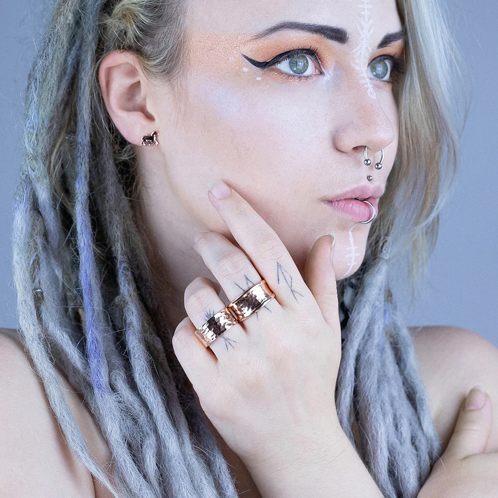 Sleipnir Earrings, Rose Gold - Image 4