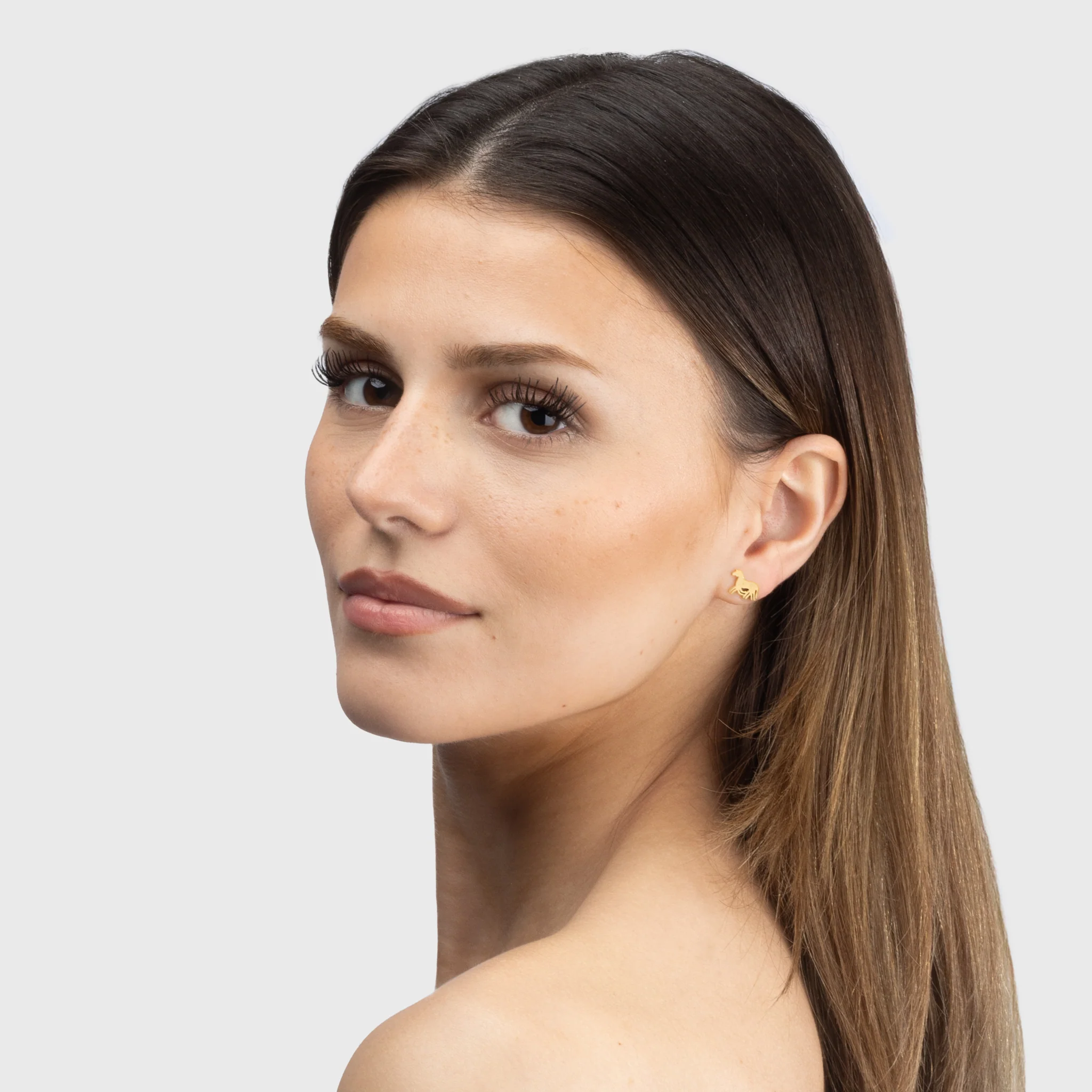 Sleipnir Earrings, Gold - Image 2