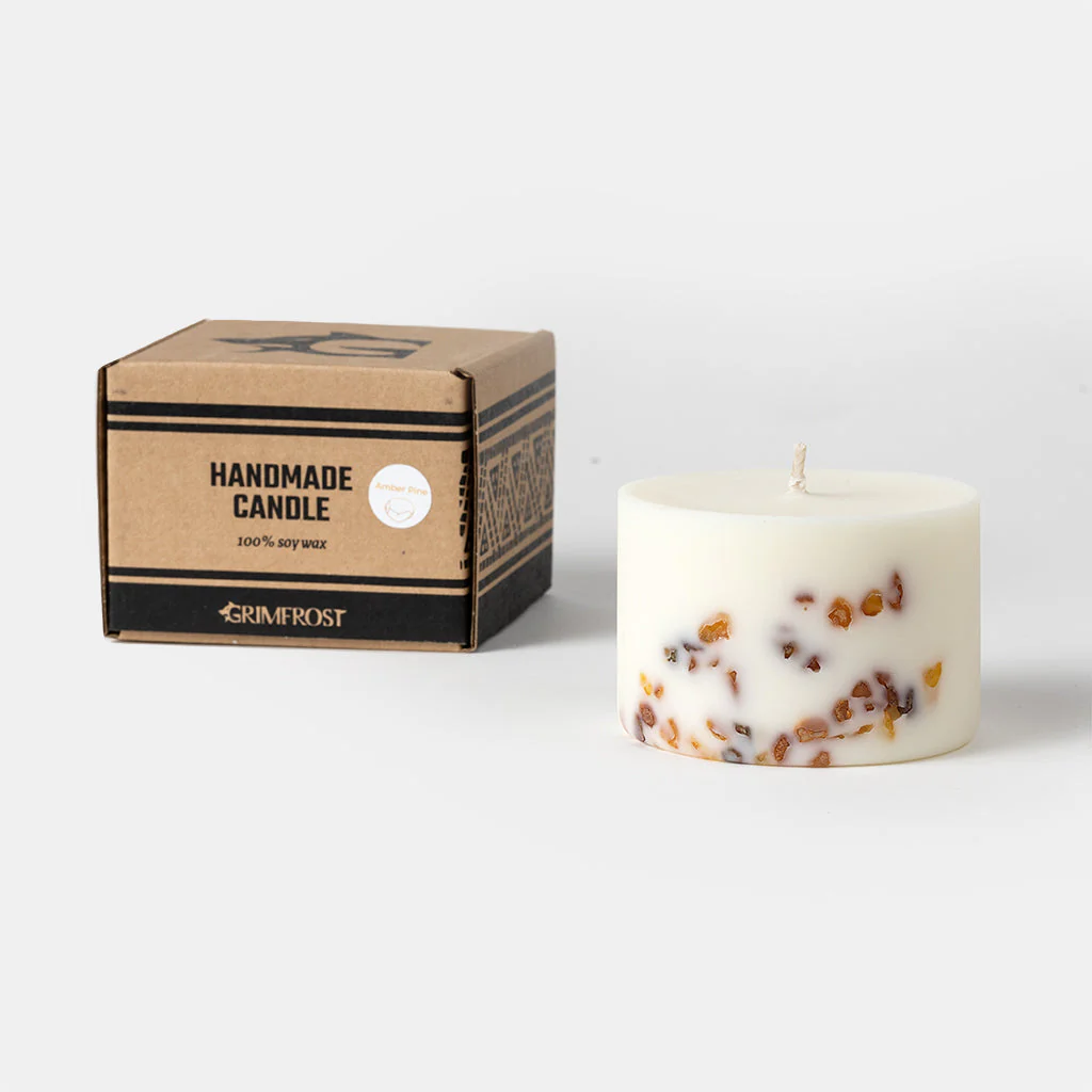 Soy Wax Candle, Amber Pine, Small - Image 2