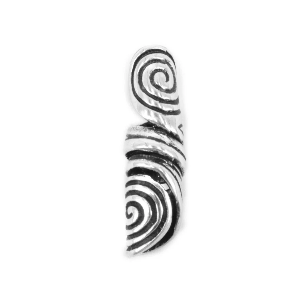 Sun Spiral Beard Ring, Silver - Image 3