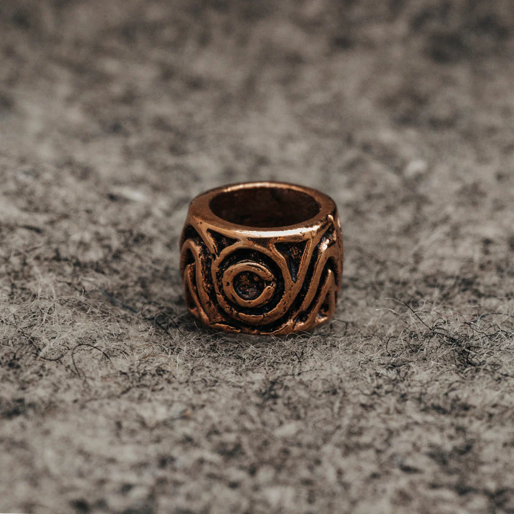 Swirl Beard Ring, Bronze