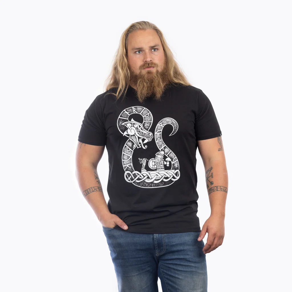 Premium T-shirt, Thor vs Jormungandr, Black