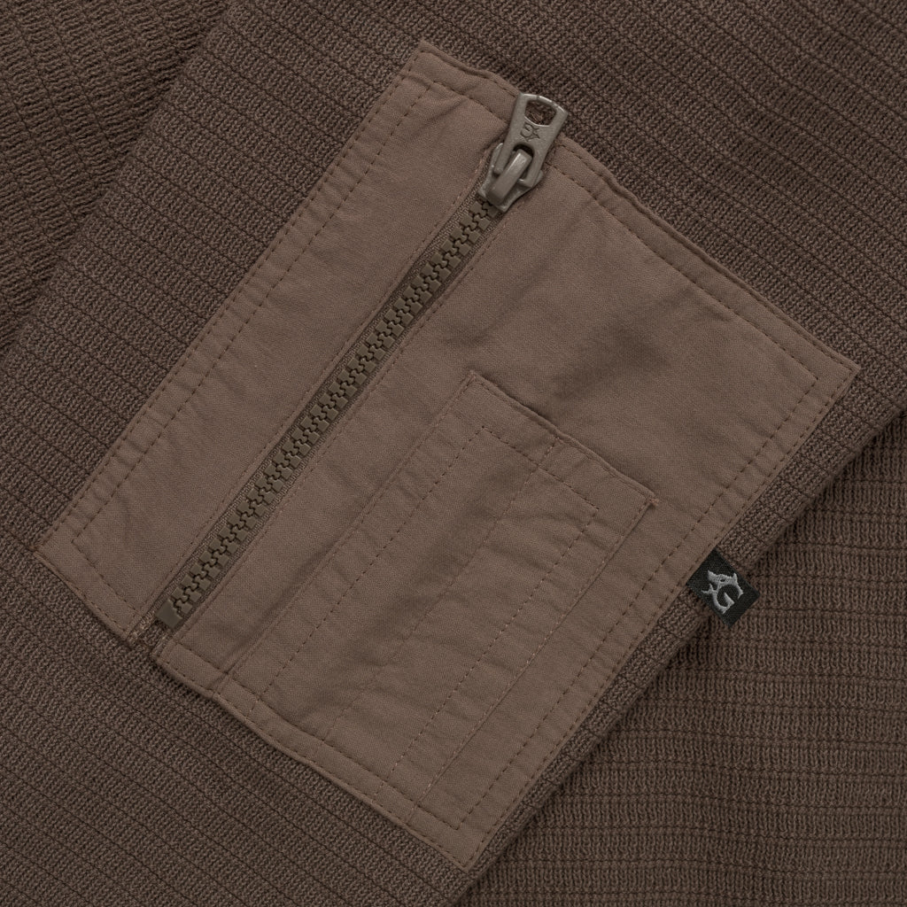Tactical Sweater, Brown Cotton - Image 3