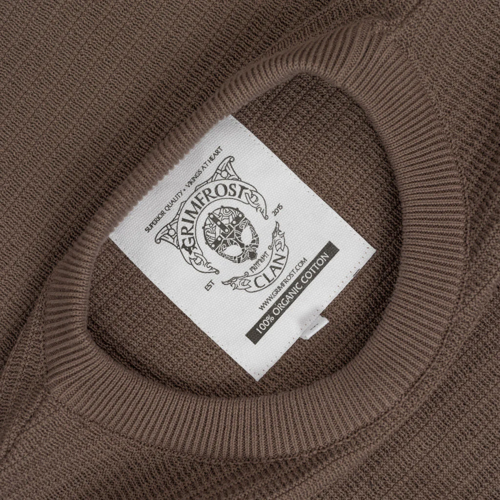 Tactical Sweater, Brown Cotton - Image 4