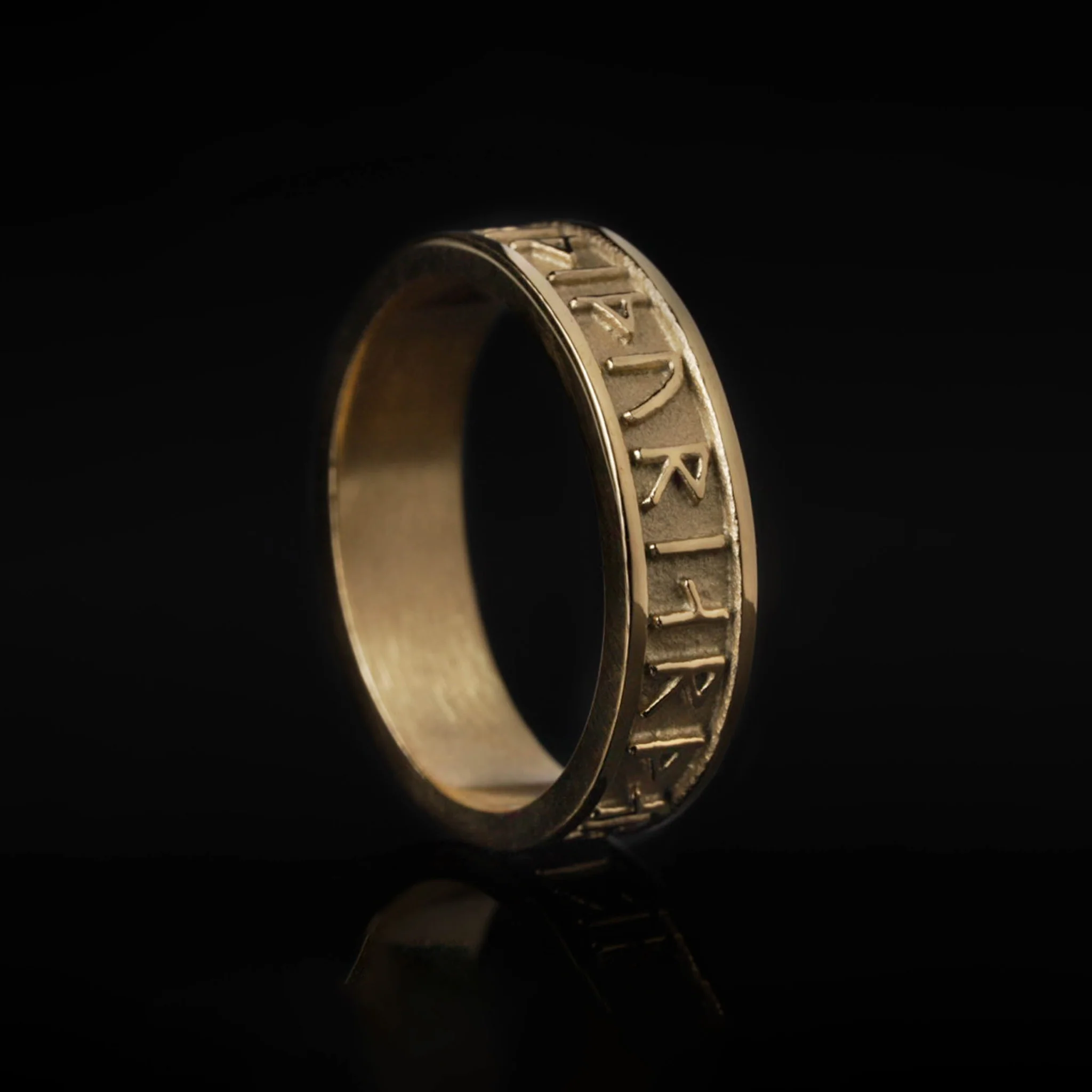 Thor Rune Band Ring, Gold Plated - Image 4