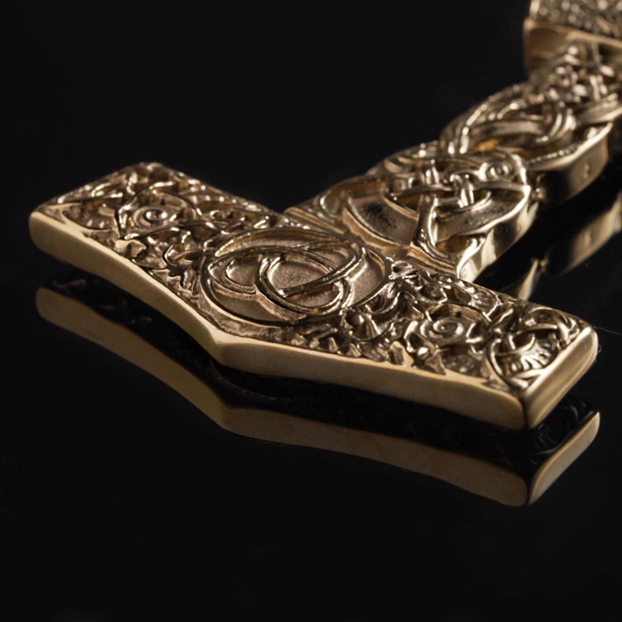 Triquetra Thor's Hammer, Gold Plated - Image 3