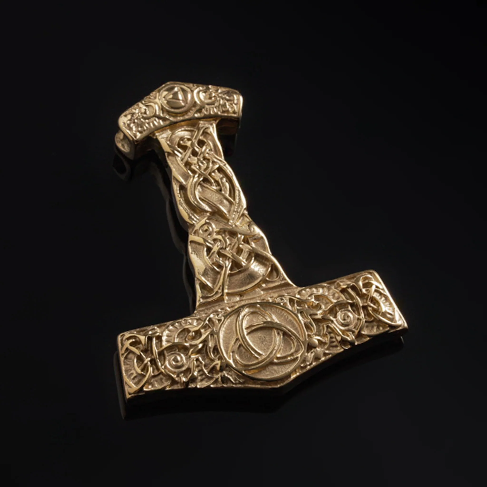 Triquetra Thor's Hammer, Gold Plated - Image 4
