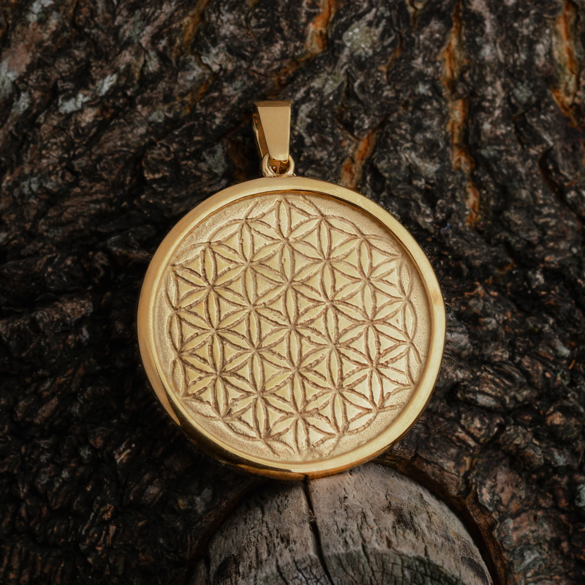 Valknut Pendant, Gold Plated - Image 2
