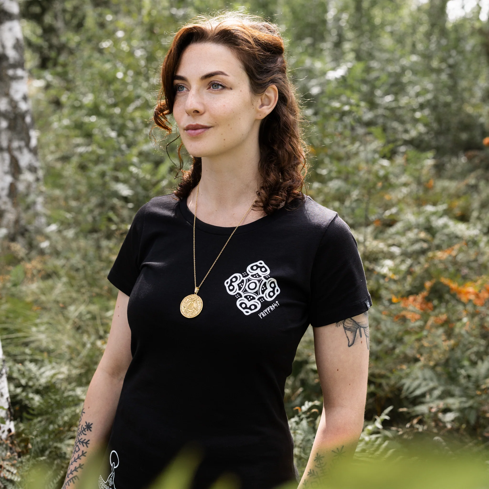 Valknut Pendant, Gold Plated - Image 3