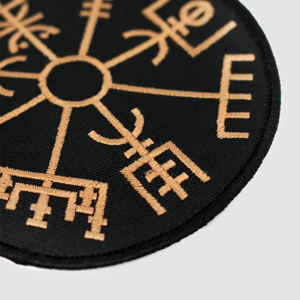 Vegvisir Patch, Embroidered, Black - Image 2