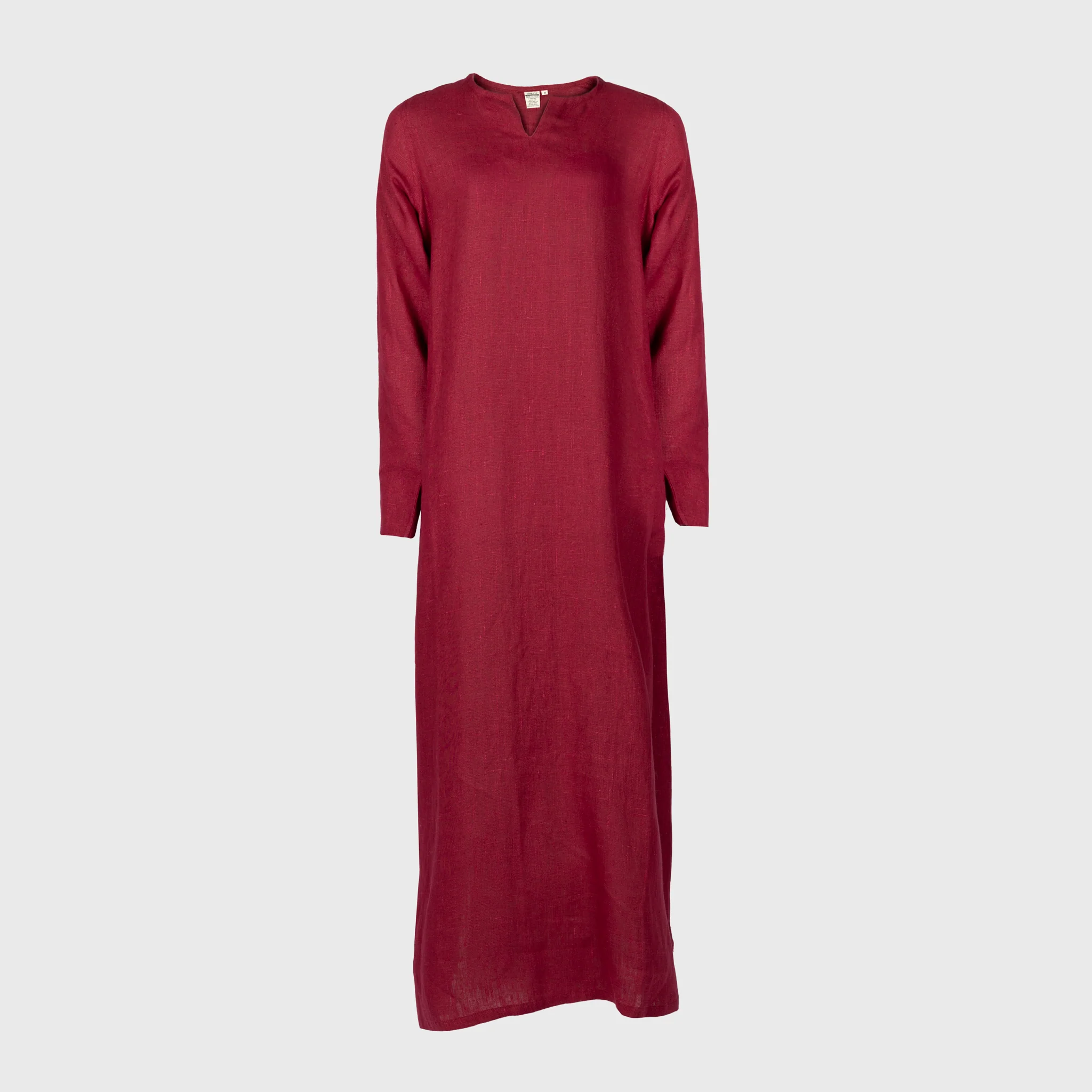 Viking Dress, Linen, Red - Image 3