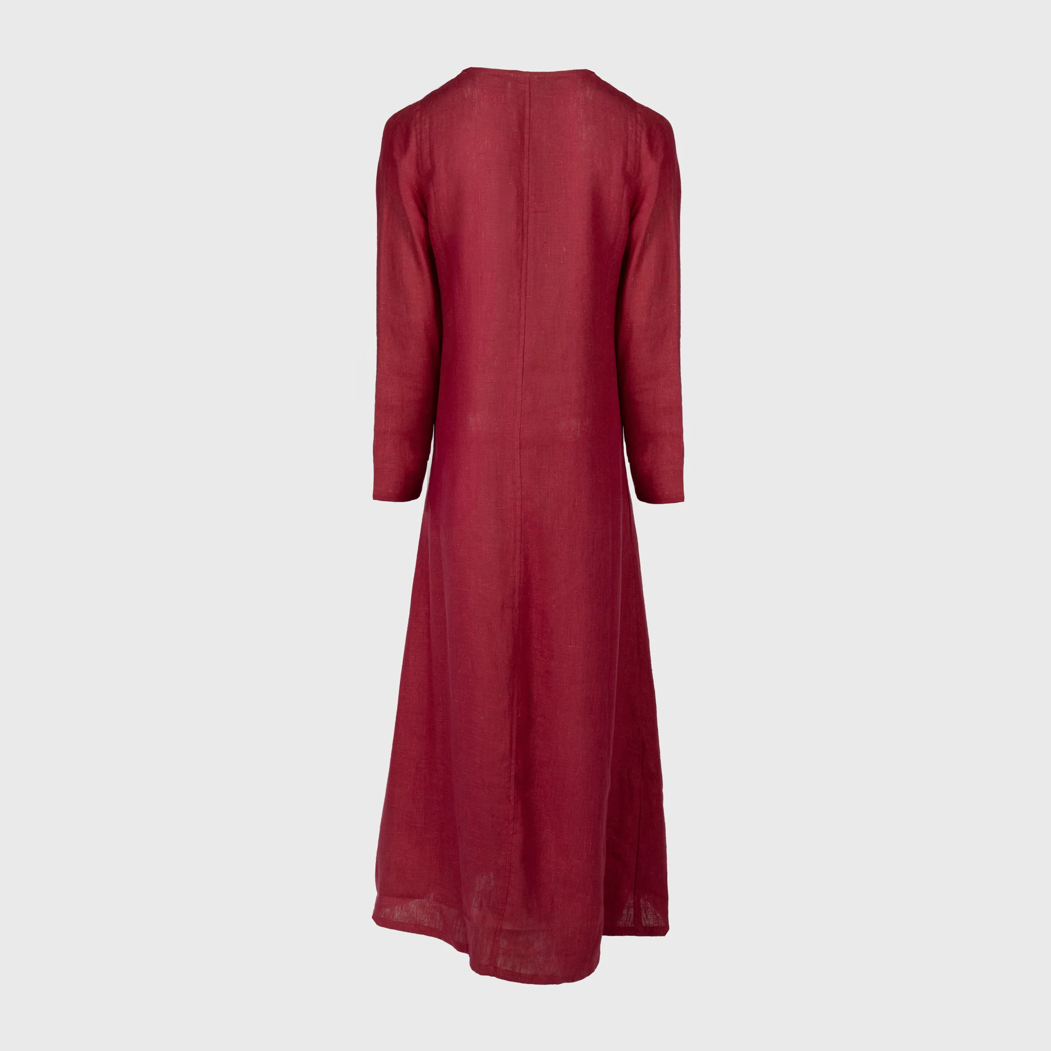 Viking Dress, Linen, Red - Image 4