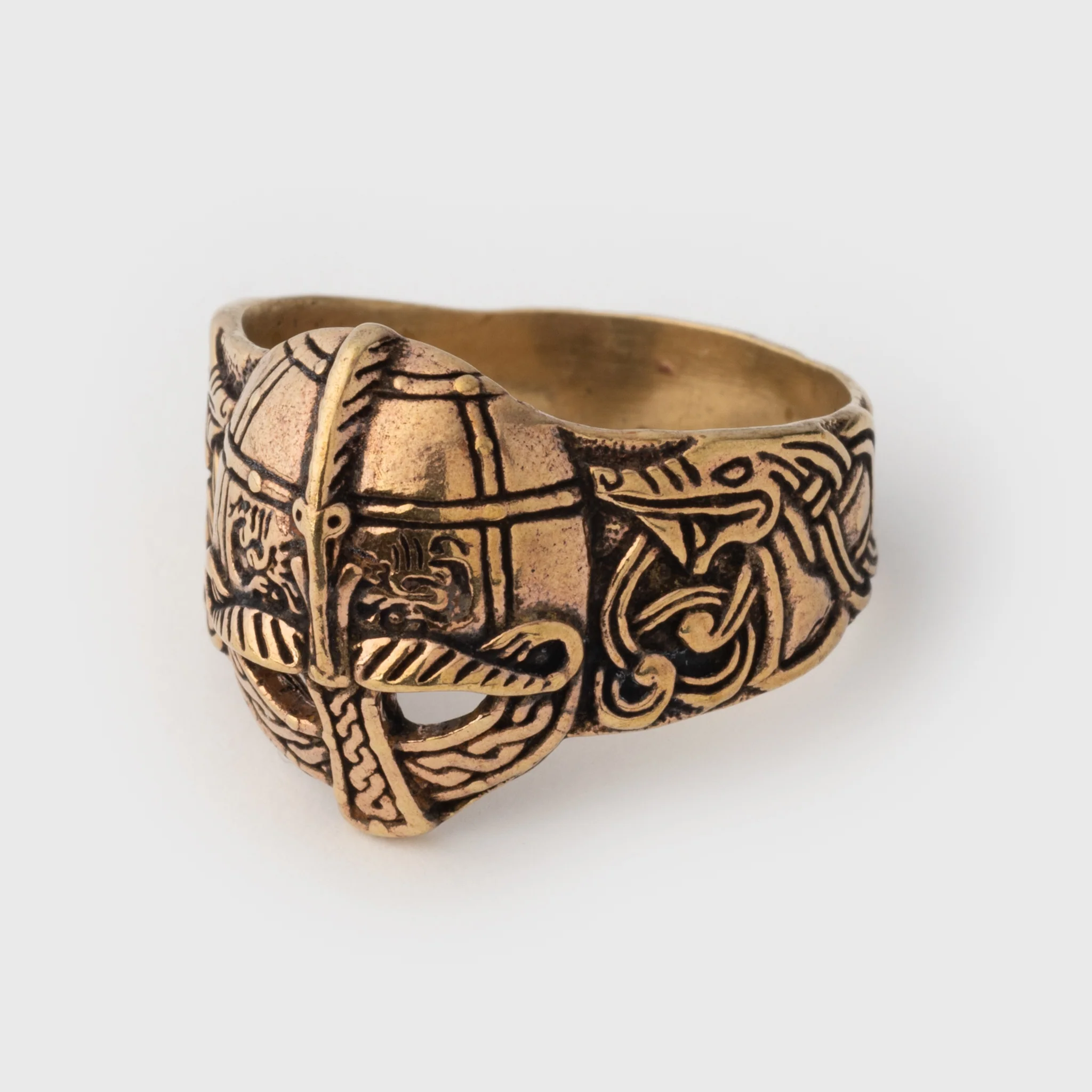 Viking Helmet Ring, Bronze - Image 5