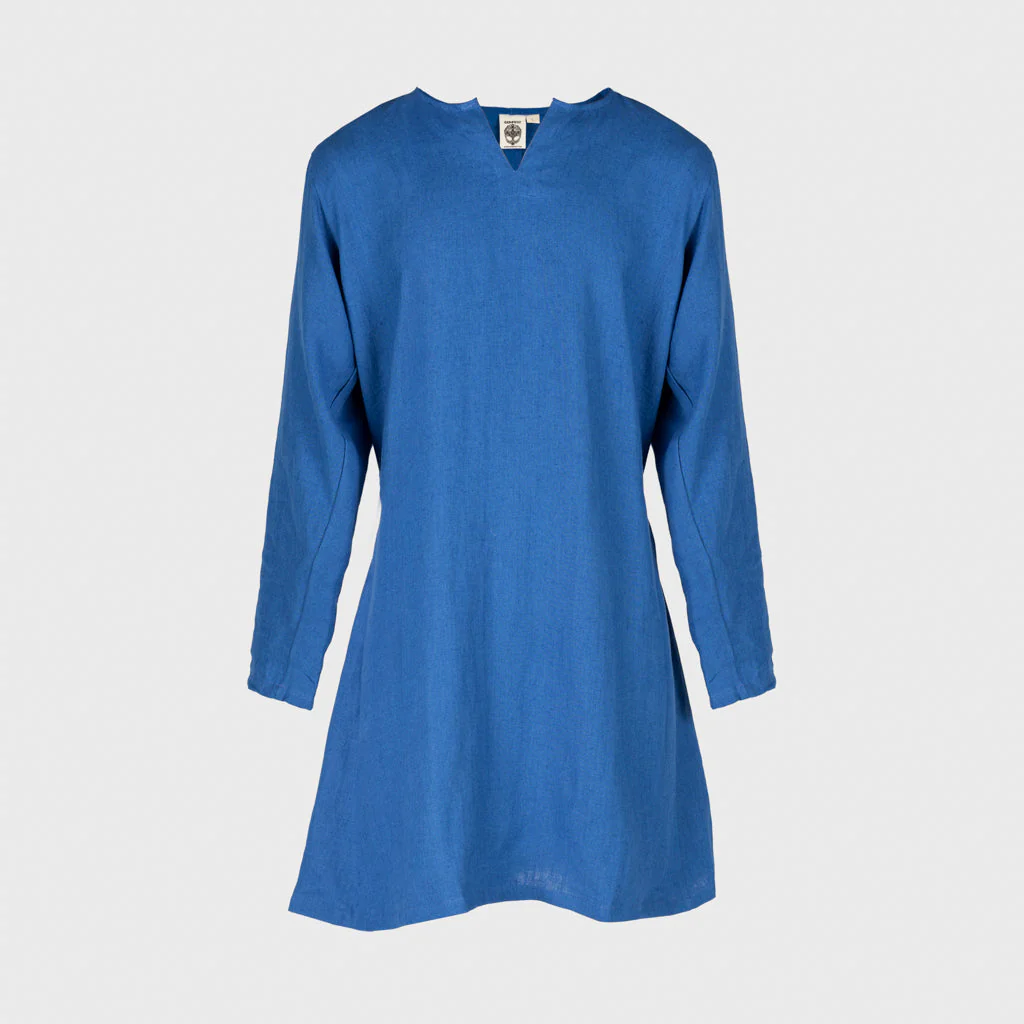Viking Linen Tunic, Blue - Image 3