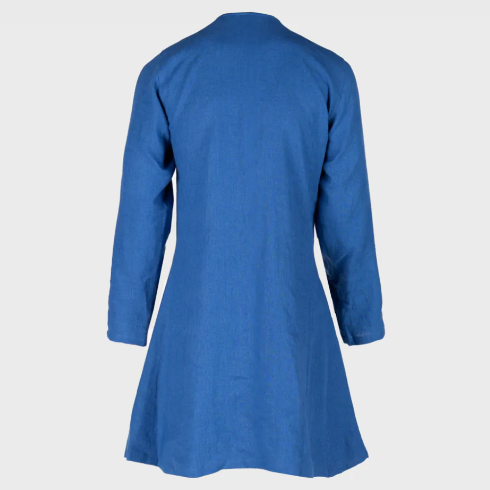 Viking Linen Tunic, Blue - Image 4