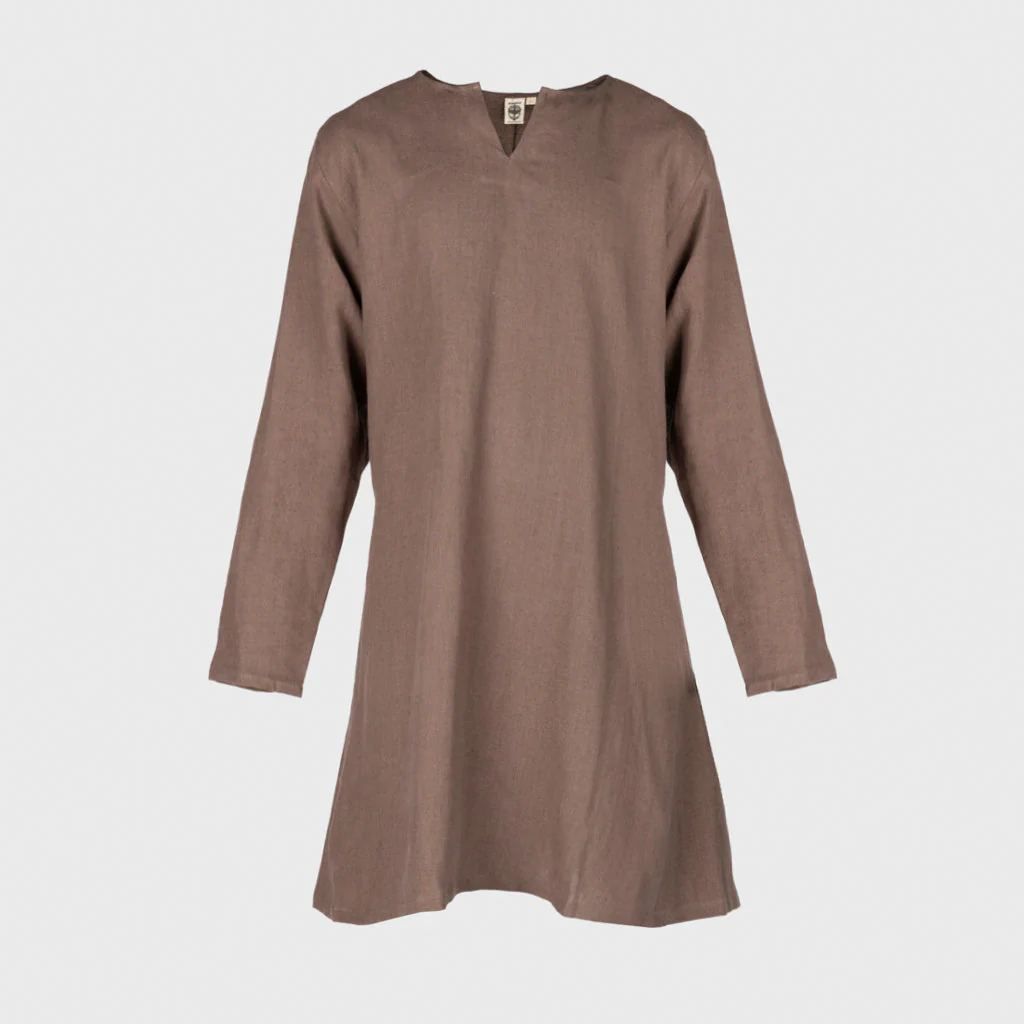 Viking Linen Tunic, Brown - Image 2